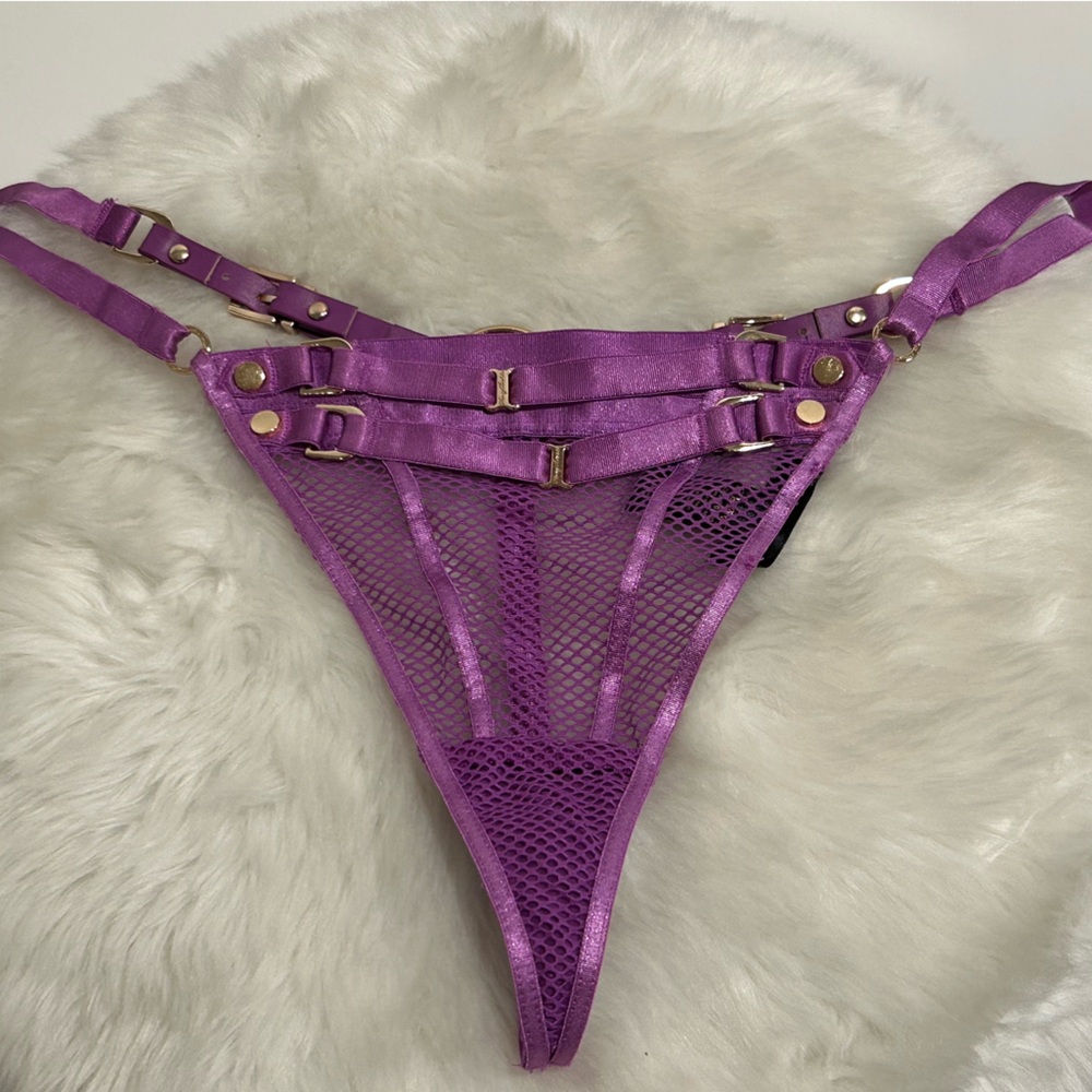 EUC Honey Birdette Jasmin Amethyst Thong XL
